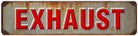 Exhaust Rusted Garage by RetroPlanet art print