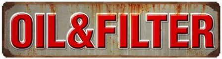 Oil &amp; Filter Rusted Garage by RetroPlanet art print