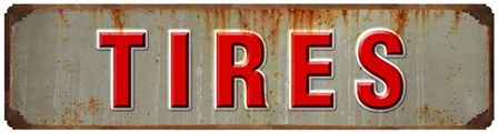 Tires Rusted Garage by RetroPlanet art print