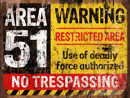 Area 51 Horiz by RetroPlanet art print