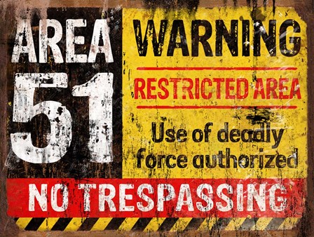 Area 51 Horiz by RetroPlanet art print