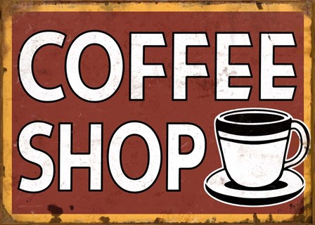 Coffee Shop by RetroPlanet art print