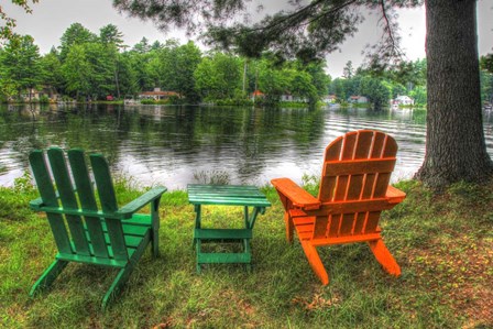 Lakeside Chairs by Robert Goldwitz art print