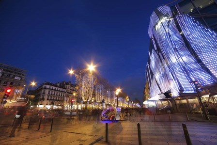 Champs Elysees At Christmas by Sebastien Lory art print