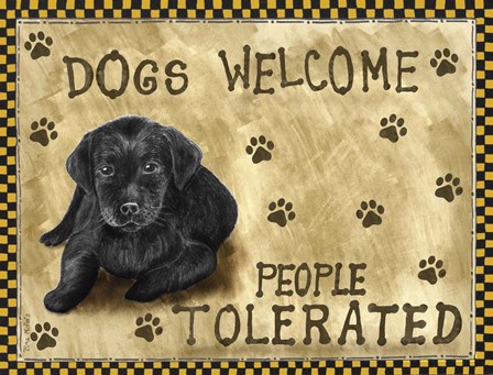 Dogs Welcome by Tina Nichols art print