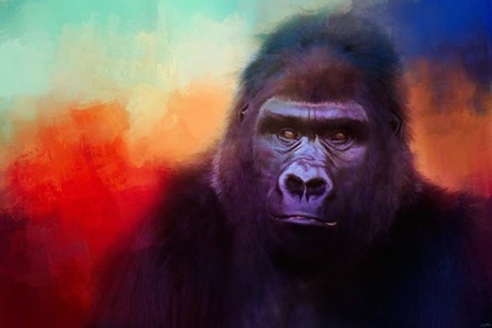Colorful Expressions Gorilla by Jai Johnson art print