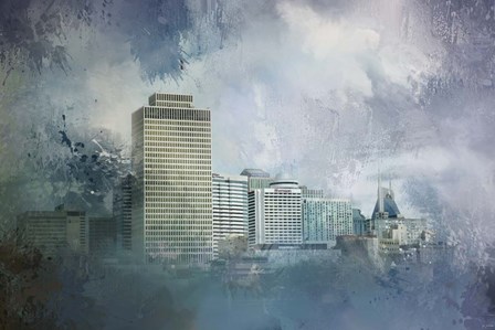 Nashville Tennessee Skyline by Jai Johnson art print