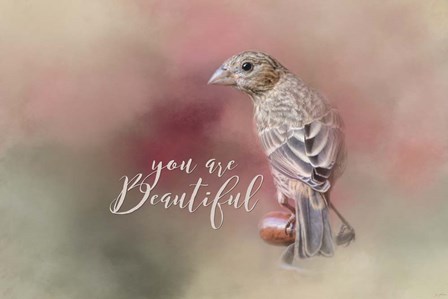 You Are Beautiful with words by Jai Johnson art print