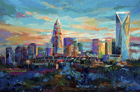 The Queen City Charlotte North Carolina by Jace D. McTier art print