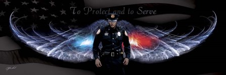 No Greater Love Police To Protect And To Serve by Jason Bullard art print