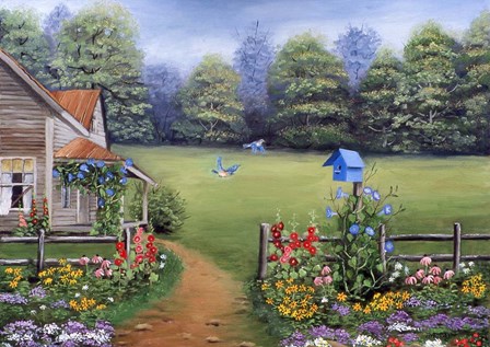 Bluebird House by Arie Reinhardt Taylor art print