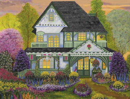 Red Rose Inn by Bonnie B. Cook art print