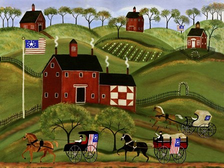 4th July Country Parade by Cheryl Bartley art print