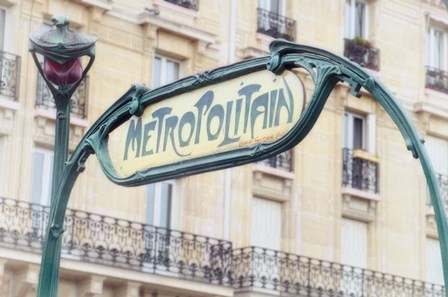 Art Nouveau Entrance of the Paris Metro by Cora Niele art print