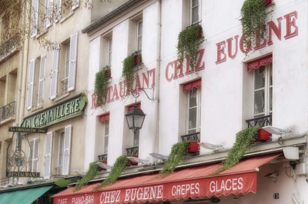 Monmartre Restaurant by Cora Niele art print