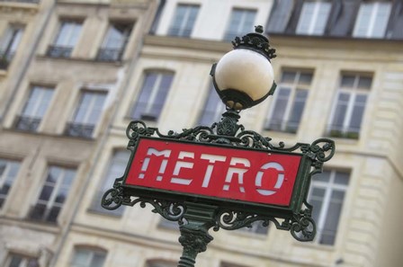 Paris Metro Signpost by Cora Niele art print