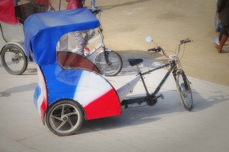 Pedicab In Paris by Cora Niele art print