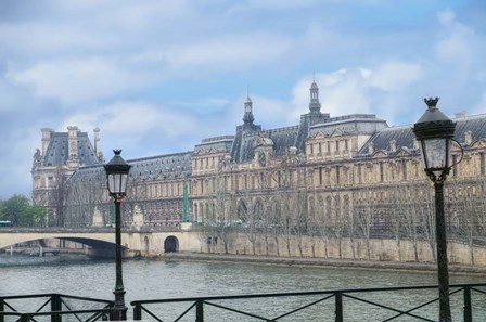 The Louvre Palace And Seine River by Cora Niele art print