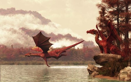 Autumn Dragons by Daniel Eskridge art print