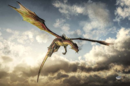 Flying Dragon Death From Above by Daniel Eskridge art print