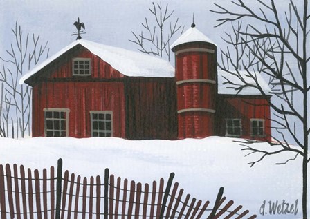 Red Barn by Debbi Wetzel art print