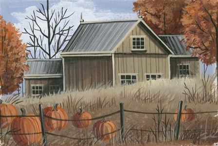 Pumpkin Field by Debbi Wetzel art print