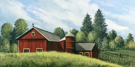 Red Barn Summer 2 by Debbi Wetzel art print