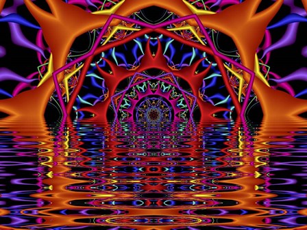 Sky Fire by Fractalicious art print