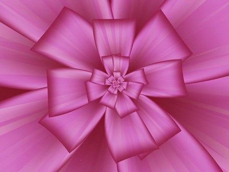 Pretty Pink Bow II by Fractalicious art print