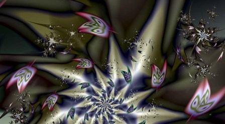 Wonderland Blooms by Fractalicious art print