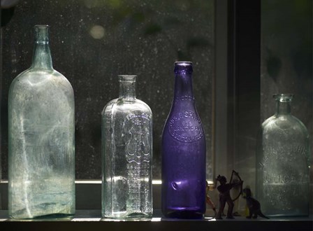 Still Life With Bottles And Found Figurines by Geoffrey Ansel Agrons art print