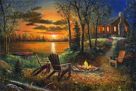 Fireside by Jim Hansel art print