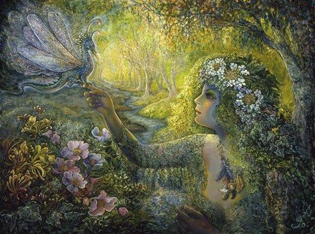 Dryad And The Dragonfly by Josephine Wall art print