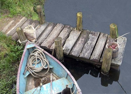 Docked Boat by Karen J. Williams art print