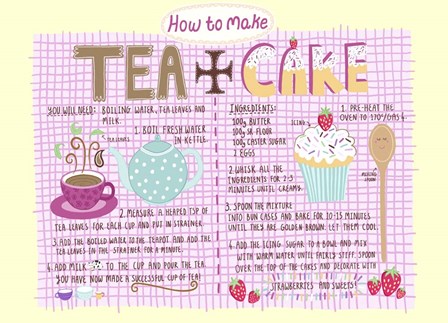 Tea And Cake by Katy Halford art print