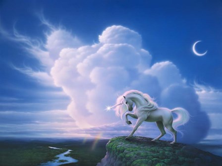 Rainbow Unicorn by Kirk Reinert art print