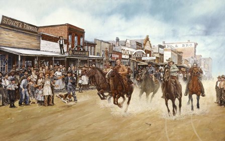 Race Down Shawnee Street by Les Ray art print