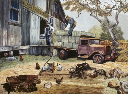 The Feed Store Patrons by Les Ray art print