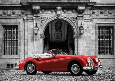 Luxury Car in front of Classic Palace by Gasoline Images art print