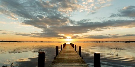 Morning Lights on a Jetty (detail) by Pangea Images art print
