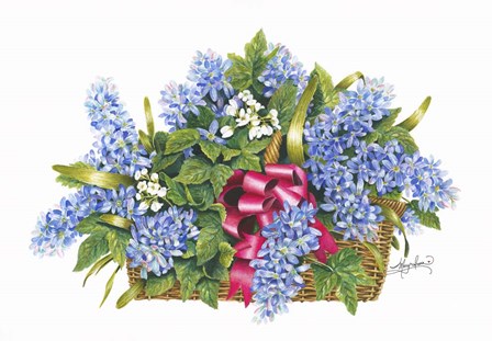 Basket of Blue by Mary Irwin art print