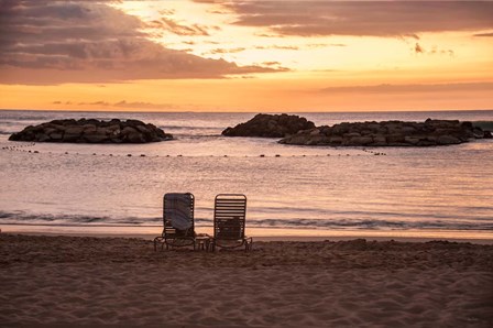 Sunset on The Beach II by Ramona Murdock art print