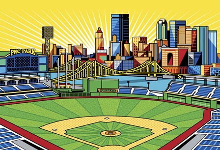 PNC Park Pittsburgh by Ron Magnes art print