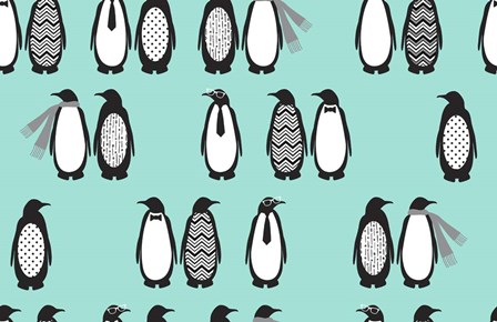 Penguin Parade by Joanne Paynter Design art print