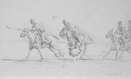 Polo Sketch by Michael Jackson art print