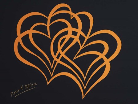 Hearts on Black by Pierre H. Mattise art print