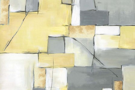 Golden Abstract III by Eva Watts art print