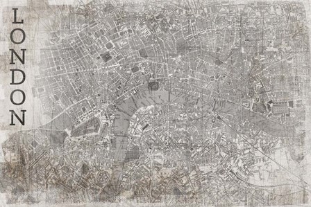 Map London White by Posters International Studio art print