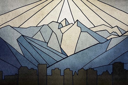 Geometric Mountain by Posters International Studio art print