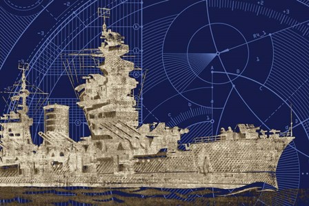 Blueprint Submarine I by Posters International Studio art print